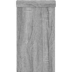 vidaXL Plantenstandaard 2 st Grijs Sonoma 10 x 10 x 18 cm Bewerkt hout