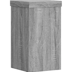 vidaXL Plantenstandaard 2 st Grijs Sonoma 10 x 10 x 18 cm Bewerkt hout