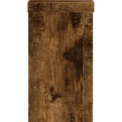 vidaXL Plantenstandaard 2 st Gerookt eiken 10 x 10 x 18 cm