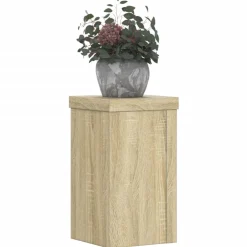 vidaXL Plantenstandaard 2 st Sonoma Eiken 10 x 10 x 18 cm Bewerkt hout