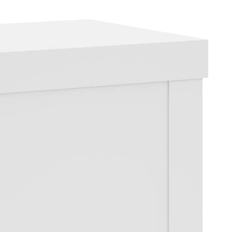 vidaXL Plantenstandaard 2 st Wit 10 x 10 x 18 cm Bewerkt hout