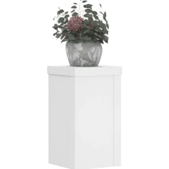 vidaXL Plantenstandaard 2 st Wit 10 x 10 x 18 cm Bewerkt hout
