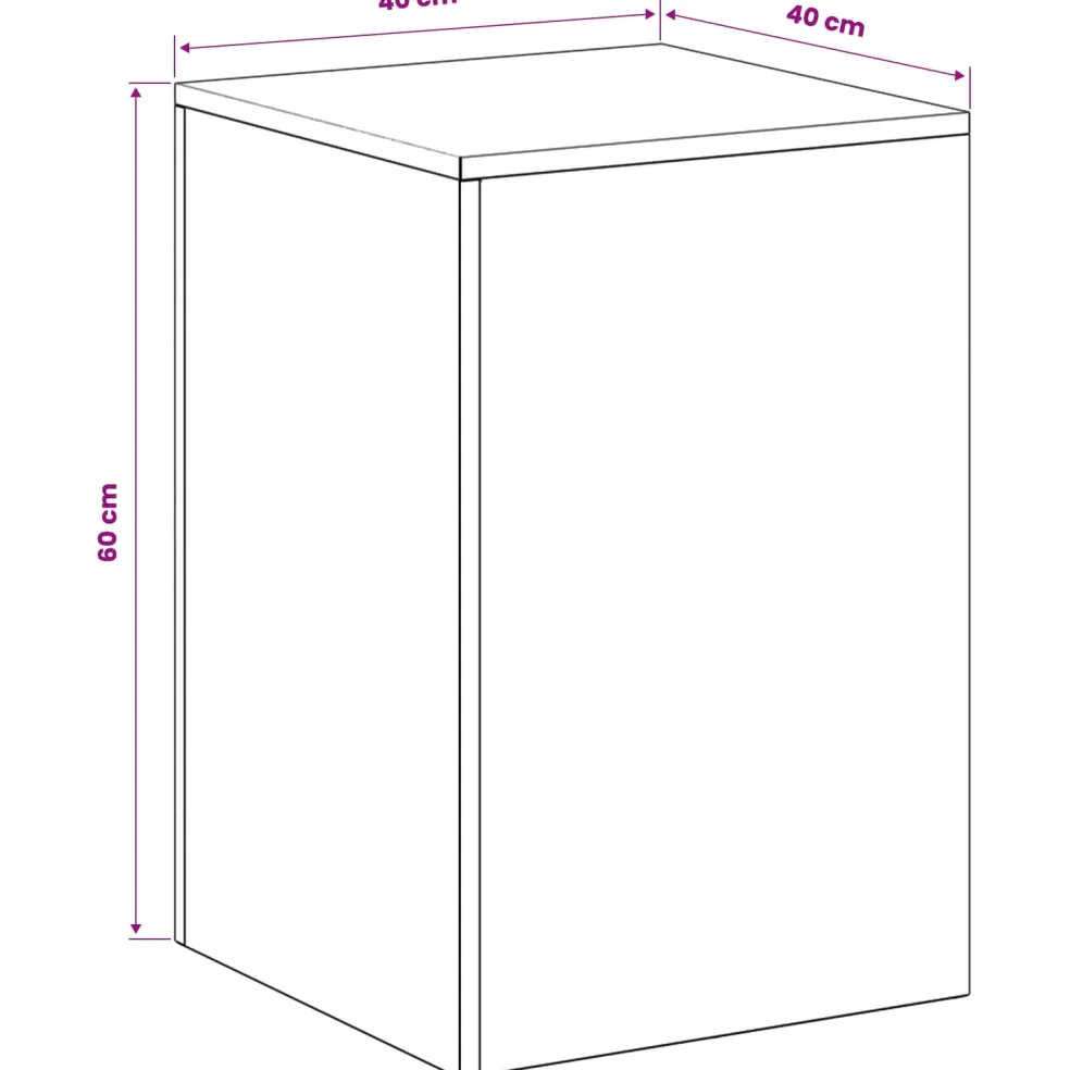 vidaXL Plantenstandaard Wit 40 x 40 x 60 cm Staal