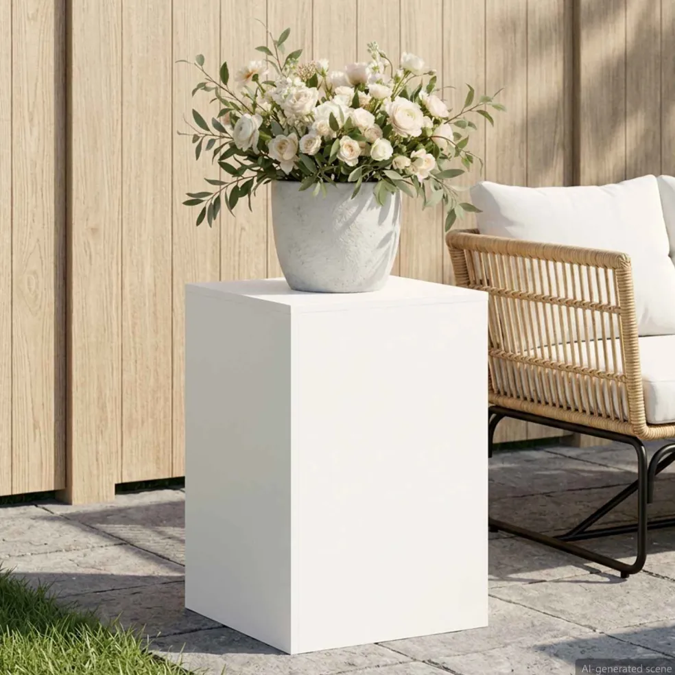 vidaXL Plantenstandaard Wit 40 x 40 x 60 cm Staal