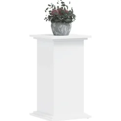 vidaXL Plantenstandaard Wit 33 x 33 x 60 cm Bewerkt hout