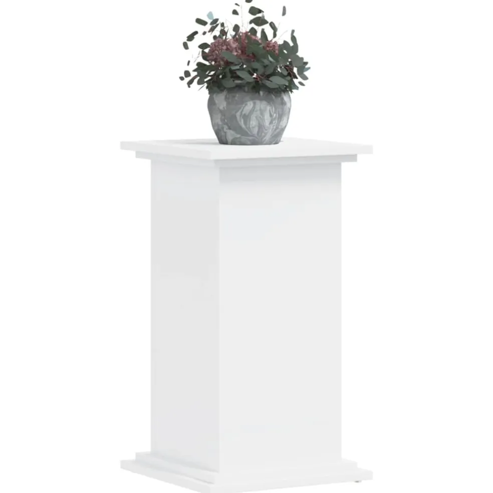 vidaXL Plantenstandaard Wit 33 x 33 x 60 cm Bewerkt hout