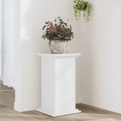vidaXL Plantenstandaard Wit 33 x 33 x 60 cm Bewerkt hout