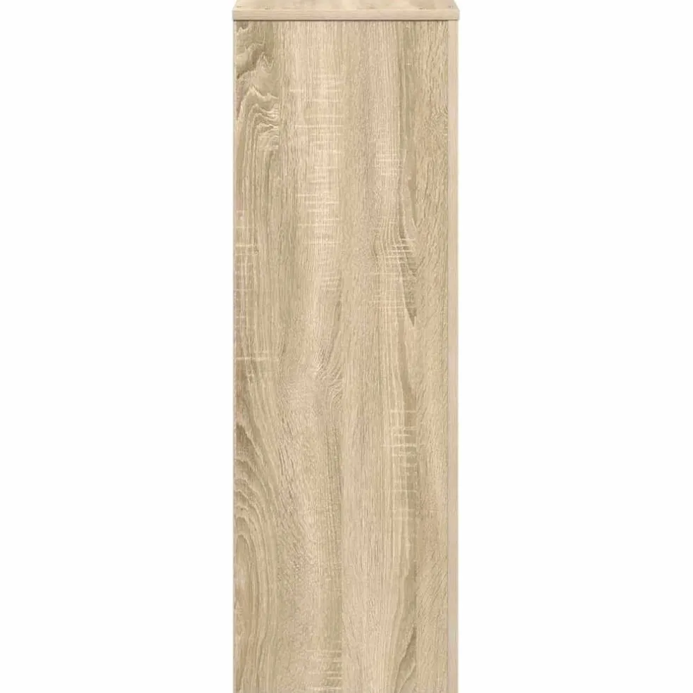 vidaXL Plantenstandaard 33x33x100 cm bewerkt hout sonoma eikenkleurig