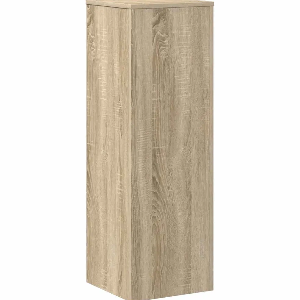 vidaXL Plantenstandaard 33x33x100 cm bewerkt hout sonoma eikenkleurig