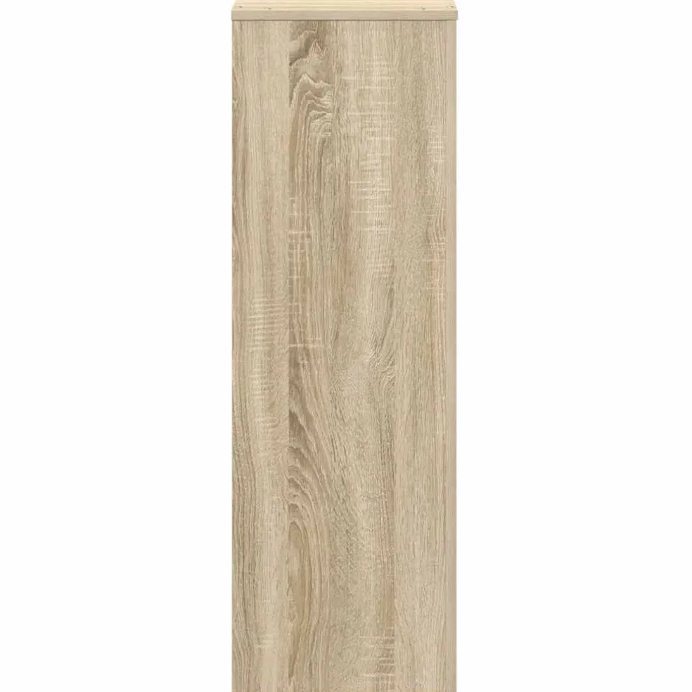 vidaXL Plantenstandaard 33x33x100 cm bewerkt hout sonoma eikenkleurig