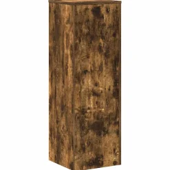 vidaXL Plantenstandaard 33x33x100 cm bewerkt hout gerookt eikenkleurig