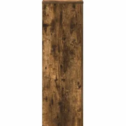 vidaXL Plantenstandaard 33x33x100 cm bewerkt hout gerookt eikenkleurig