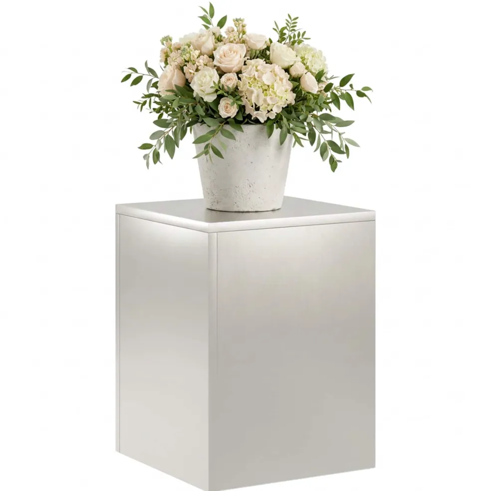 vidaXL Plantenstandaard zilver 30 x 30 x 40 cm Staal