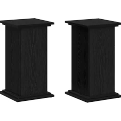 vidaXL Plantenstandaard Zwart eiken 33 x 33 x 60 cm Bewerkt hout