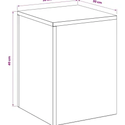 vidaXL Plantenstandaard Zwart 30 x 30 x 40 cm Staal