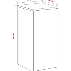 vidaXL Plantenstandaard Zwart 30 x 30 x 60 cm Staal