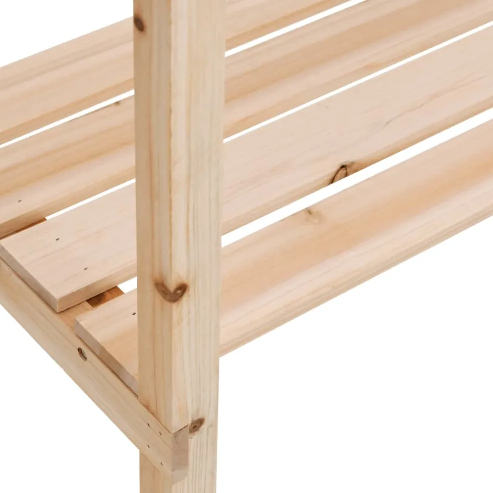 vidaXL Plantentafel met schap 78x38x82,5 cm massief vurenhout