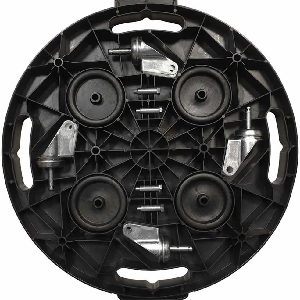 vidaXL Plantentrolley met wielen 275 kg diameter 40 cm zwart
