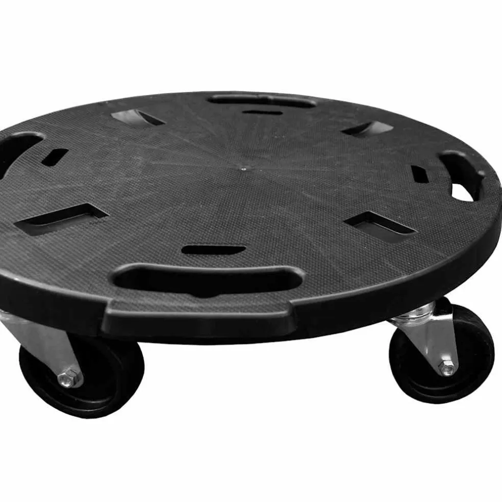 vidaXL Plantentrolley met wielen 275 kg diameter 40 cm zwart