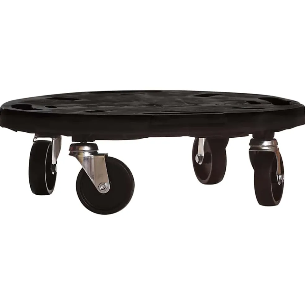 vidaXL Plantentrolley met wielen 275 kg diameter 40 cm zwart