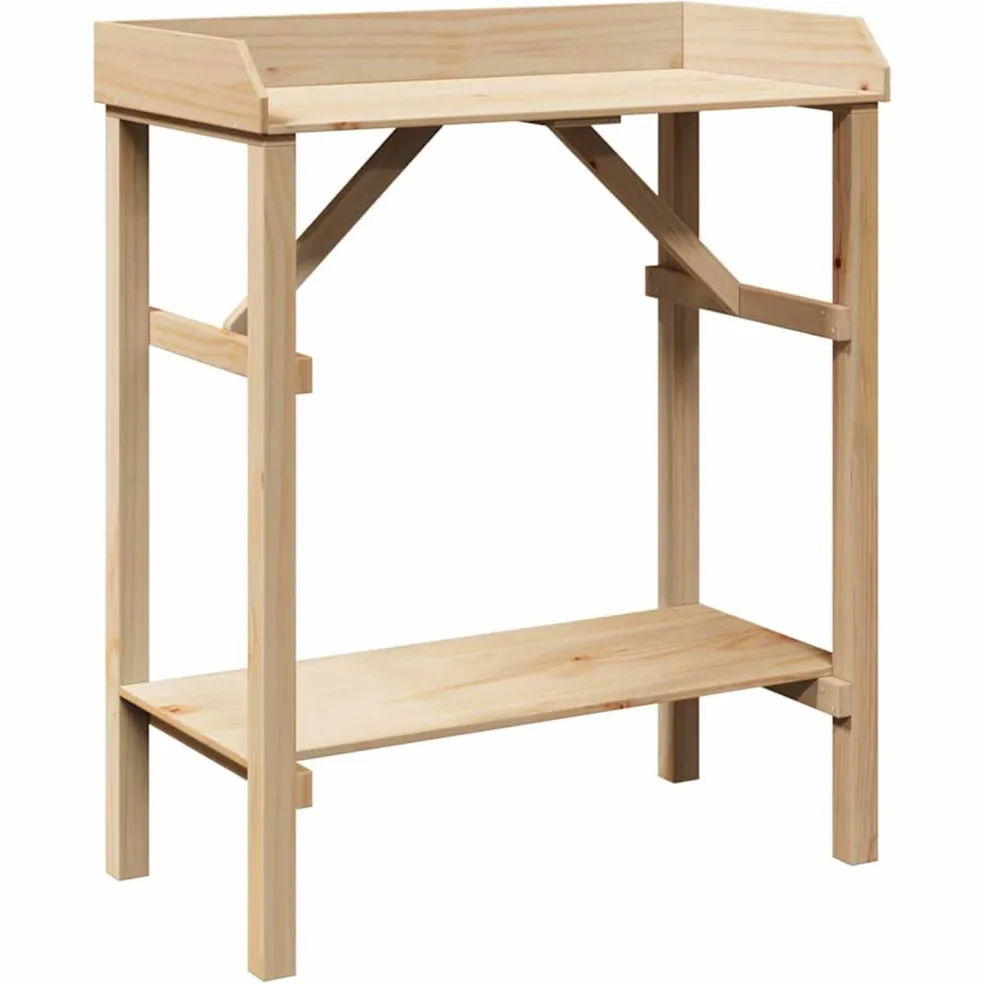 vidaXL Planttafel Naturel 75 x 40 x 90 cm Stevig vurenhout