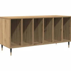 vidaXL Platenkast artisanaal eikenkleurig 100 x 38 x 48 cm