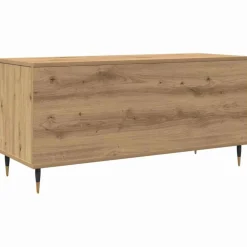 vidaXL Platenkast artisanaal eikenkleurig 100 x 38 x 48 cm