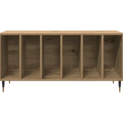 vidaXL Platenkast artisanaal eikenkleurig 100 x 38 x 48 cm