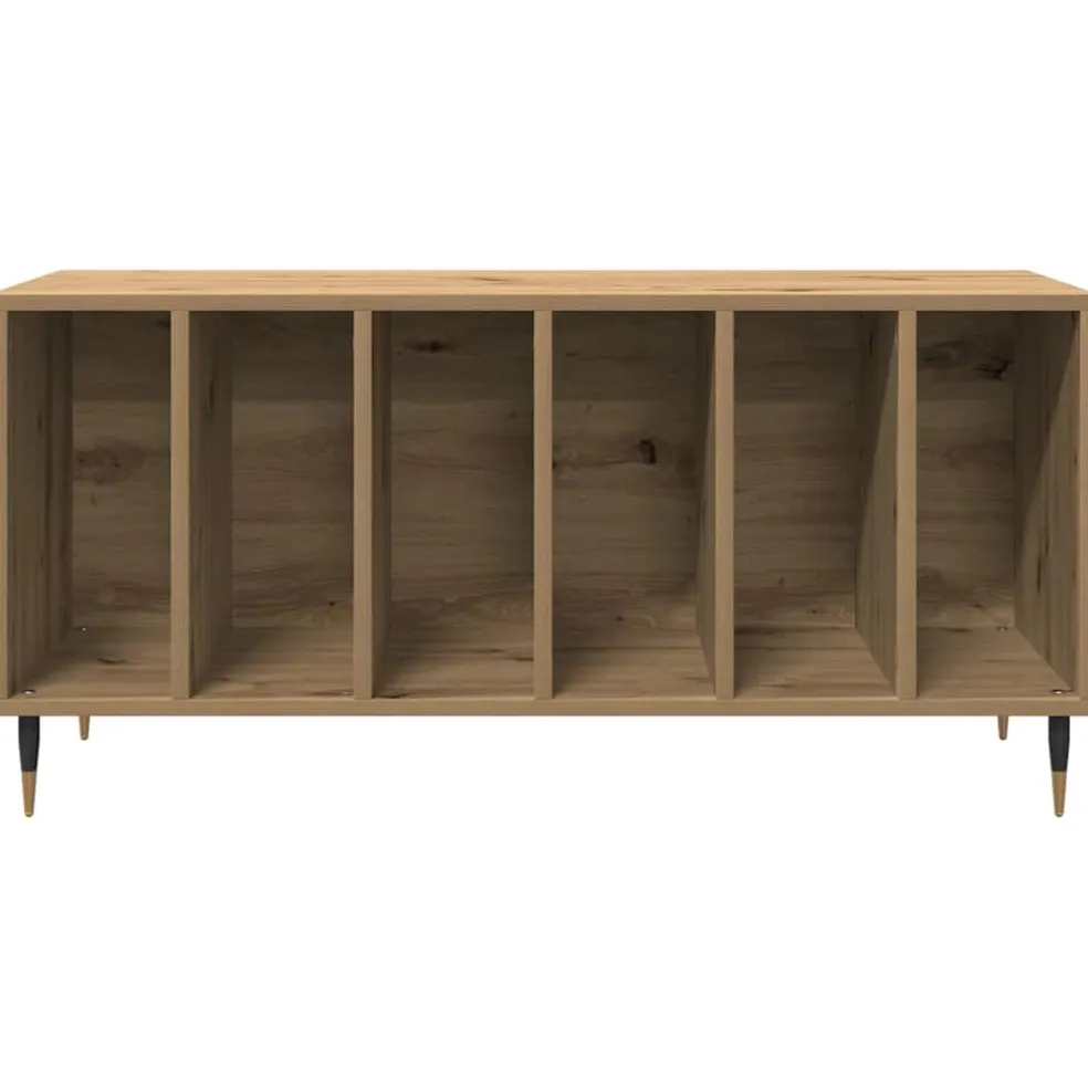 vidaXL Platenkast artisanaal eikenkleurig 100 x 38 x 48 cm