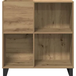 vidaXL Platenkast artisanaal eikenkleurig 84,5 x 38 x 89 cm