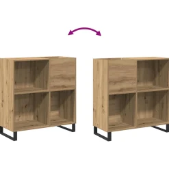 vidaXL Platenkast artisanaal eikenkleurig 84,5 x 38 x 89 cm