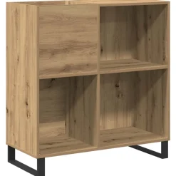 vidaXL Platenkast artisanaal eikenkleurig 84,5 x 38 x 89 cm