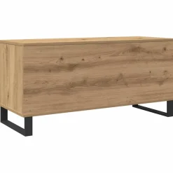 vidaXL Platenkast artisanaal eikenkleurig 100 x 38 x 48 cm