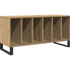 vidaXL Platenkast artisanaal eikenkleurig 100 x 38 x 48 cm