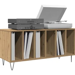 vidaXL Platenkast artisanaal eikenkleurig 100 x 38 x 48 cm