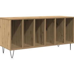 vidaXL Platenkast artisanaal eikenkleurig 100 x 38 x 48 cm