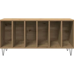 vidaXL Platenkast artisanaal eikenkleurig 100 x 38 x 48 cm