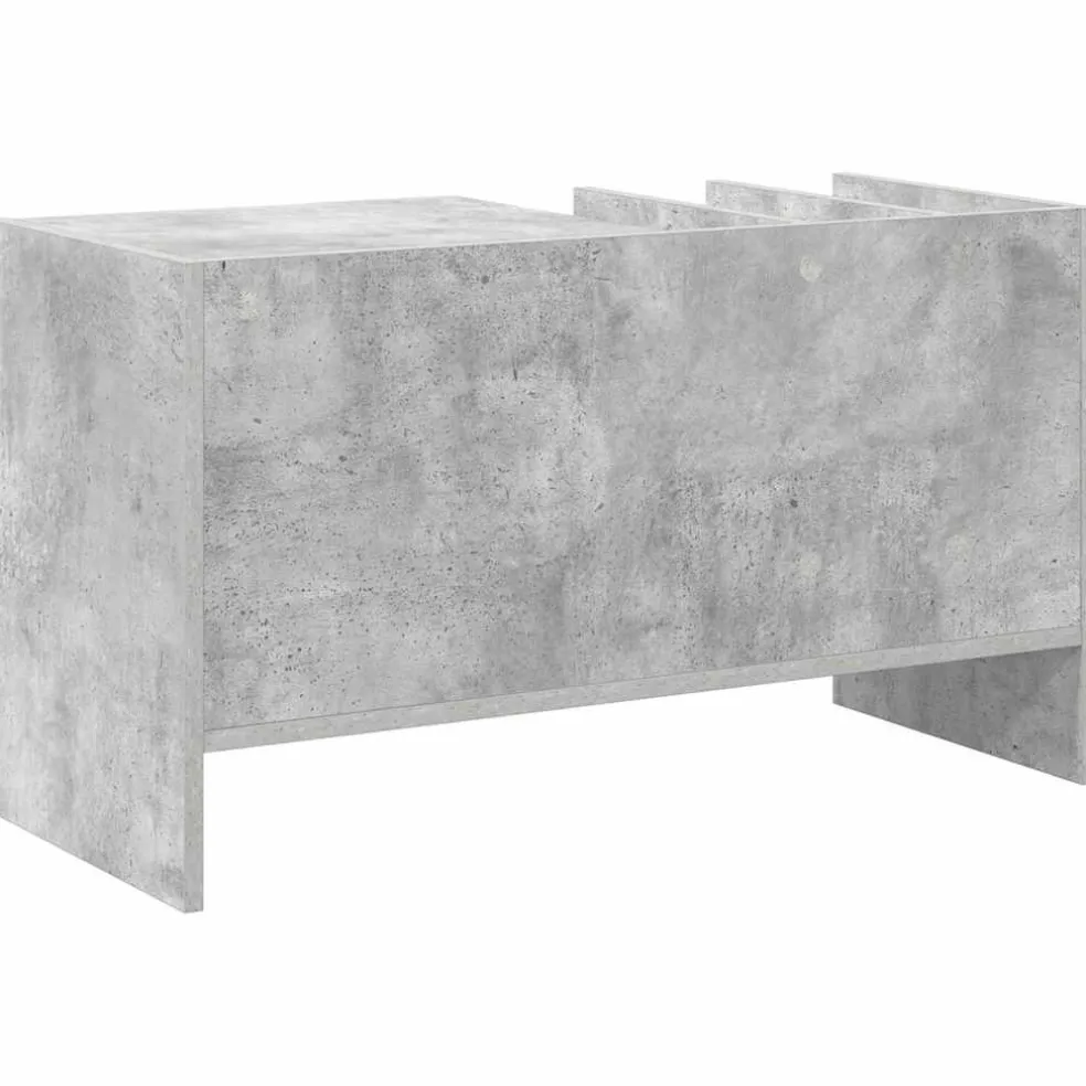 vidaXL Platenkast Beton Grijs 78.5 x 35 x 45 cm Bewerkt hout