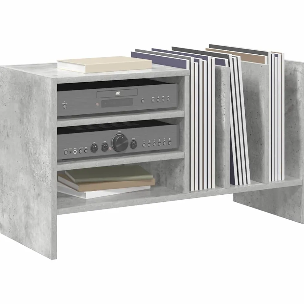 vidaXL Platenkast Beton Grijs 78.5 x 35 x 45 cm Bewerkt hout