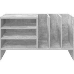 vidaXL Platenkast Beton Grijs 78.5 x 35 x 45 cm Bewerkt hout