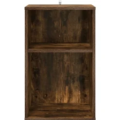 vidaXL Platenkast Gerookt eiken 38 x 33 x 61 cm Bewerkt hout
