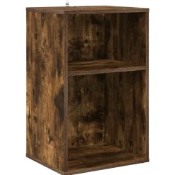 vidaXL Platenkast Gerookt eiken 38 x 33 x 61 cm Bewerkt hout