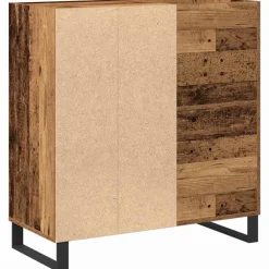 vidaXL Platenkast Oud hout 84,5 x 38 x 89 cm Bewerkt hout