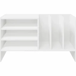vidaXL Platenkast Wit 78.5 x 35 x 45 cm Bewerkt hout