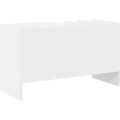 vidaXL Platenkast Wit 78.5 x 35 x 45 cm Bewerkt hout