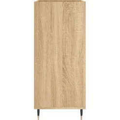 vidaXL Platenkast 84,5x38x89 cm bewerkt hout sonoma eikenkleurig