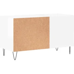 vidaXL Platenkast 85x38x48 cm bewerkt hout hoogglans wit
