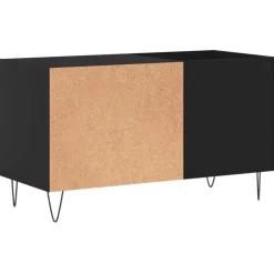 vidaXL Platenkast 85x38x48 cm bewerkt hout zwart