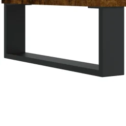 vidaXL Platenkast 100x38x48 cm bewerkt hout gerookt eikenkleurig