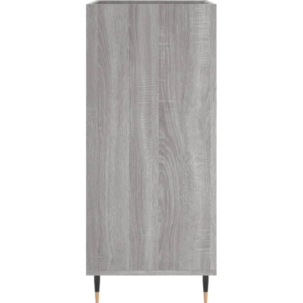 vidaXL Platenkast 84,5x38x89 cm bewerkt hout grijs sonoma eikenkleurig